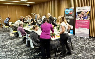 Výrabění věnců pro pečující maminky